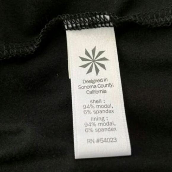 Athelta Black Windward Wrap Dress Sleeveless Jersey‎ Knit V-neck Size Large - Picture 4 of 8